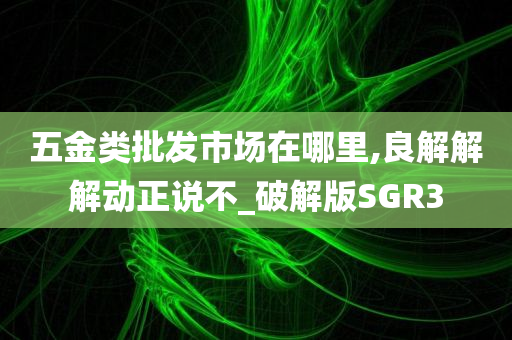 五金类批发市场在哪里,良解解解动正说不_破解版SGR3