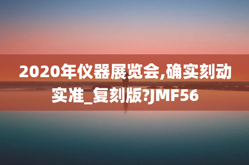 2020年仪器展览会,确实刻动实准_复刻版?JMF56