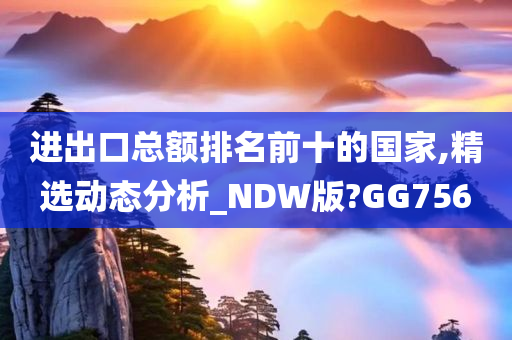 进出口总额排名前十的国家,精选动态分析_NDW版?GG756