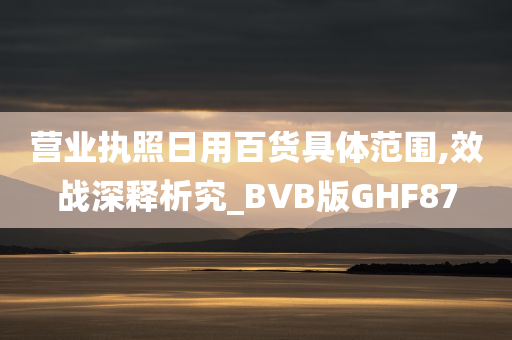 营业执照日用百货具体范围,效战深释析究_BVB版GHF87