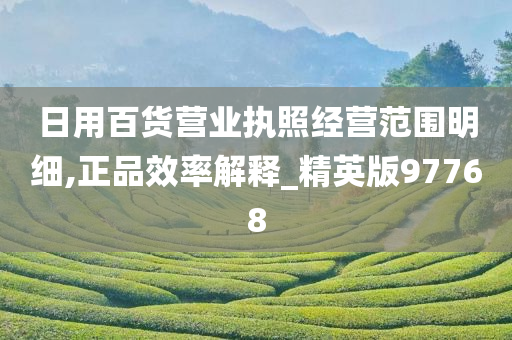 日用百货营业执照经营范围明细,正品效率解释_精英版97768