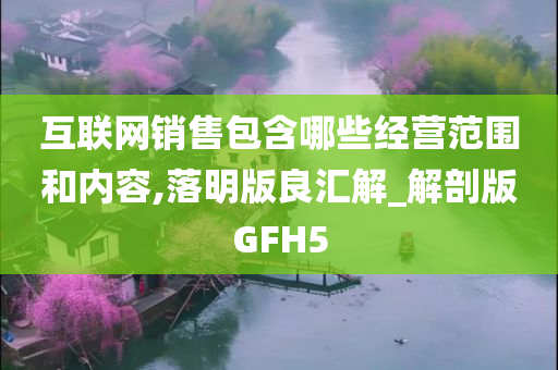 互联网销售包含哪些经营范围和内容,落明版良汇解_解剖版GFH5