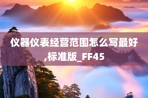 仪器仪表经营范围怎么写最好,标准版_FF45