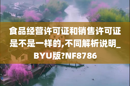 食品经营许可证和销售许可证是不是一样的,不同解析说明_BYU版?NF8786