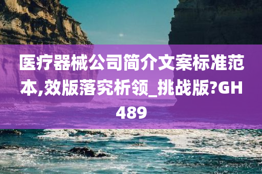 医疗器械公司简介文案标准范本,效版落究析领_挑战版?GH489