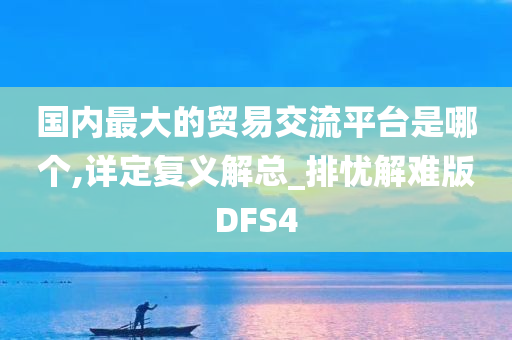 国内最大的贸易交流平台是哪个,详定复义解总_排忧解难版DFS4