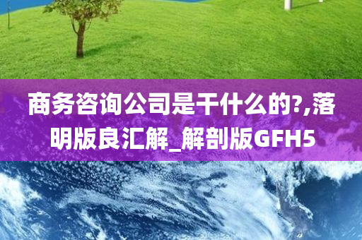 商务咨询公司是干什么的?,落明版良汇解_解剖版GFH5