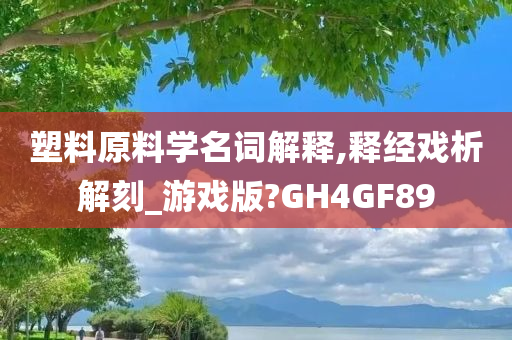 塑料原料学名词解释,释经戏析解刻_游戏版?GH4GF89