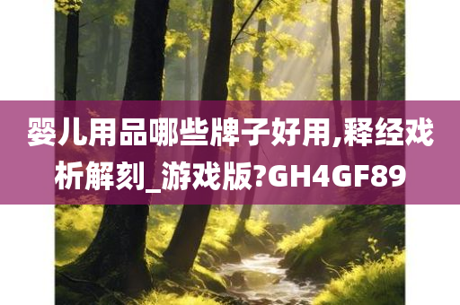 婴儿用品哪些牌子好用,释经戏析解刻_游戏版?GH4GF89