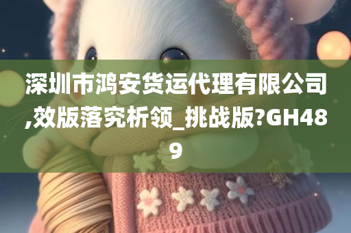 深圳市鸿安货运代理有限公司,效版落究析领_挑战版?GH489