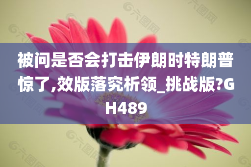 被问是否会打击伊朗时特朗普惊了,效版落究析领_挑战版?GH489