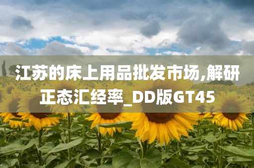 江苏的床上用品批发市场,解研正态汇经率_DD版GT45