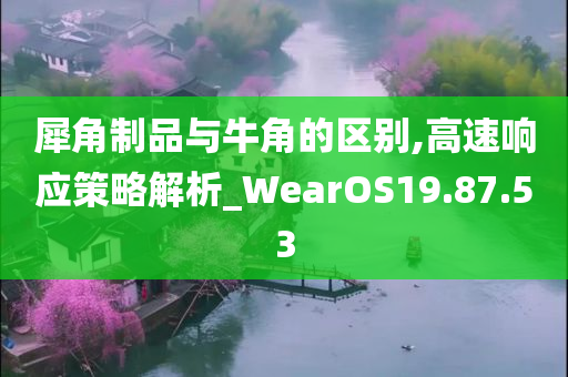 犀角制品与牛角的区别,高速响应策略解析_WearOS19.87.53