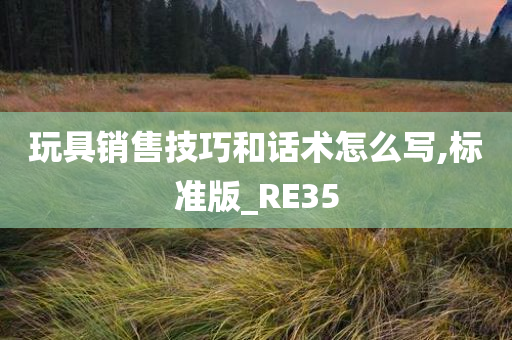 玩具销售技巧和话术怎么写,标准版_RE35