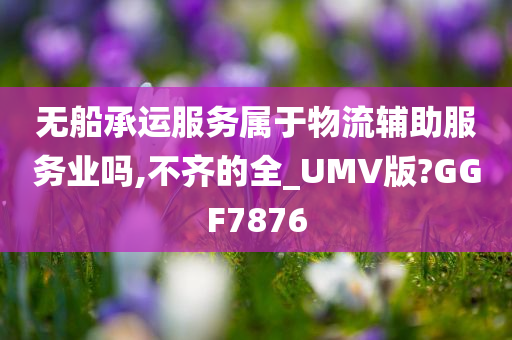 无船承运服务属于物流辅助服务业吗,不齐的全_UMV版?GGF7876