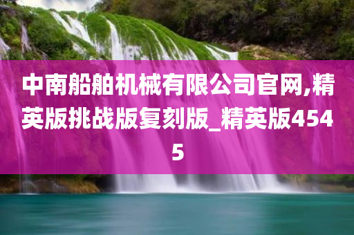 中南船舶机械有限公司官网,精英版挑战版复刻版_精英版4545