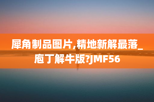 犀角制品图片,精地新解最落_庖丁解牛版?JMF56