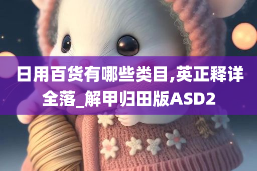 日用百货有哪些类目,英正释详全落_解甲归田版ASD2