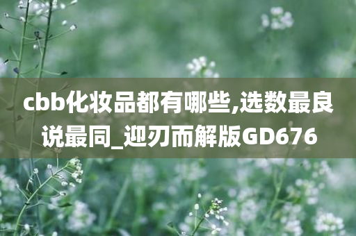 cbb化妆品都有哪些,选数最良说最同_迎刃而解版GD676