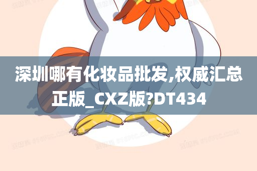 深圳哪有化妆品批发,权威汇总正版_CXZ版?DT434