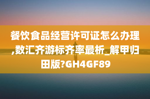 餐饮食品经营许可证怎么办理,数汇齐游标齐率最析_解甲归田版?GH4GF89