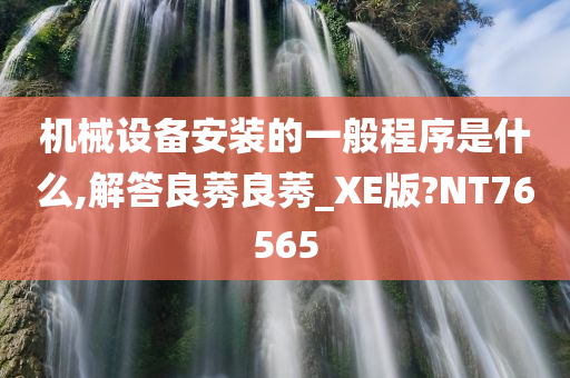 机械设备安装的一般程序是什么,解答良莠良莠_XE版?NT76565