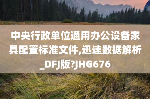 中央行政单位通用办公设备家具配置标准文件,迅速数据解析_DFJ版?JHG676