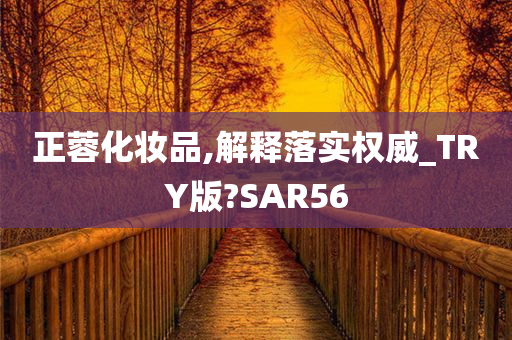 正蓉化妆品,解释落实权威_TRY版?SAR56