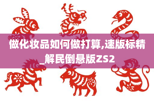 做化妆品如何做打算,速版标精_解民倒悬版ZS2