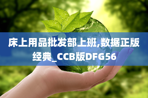 床上用品批发部上班,数据正版经典_CCB版DFG56