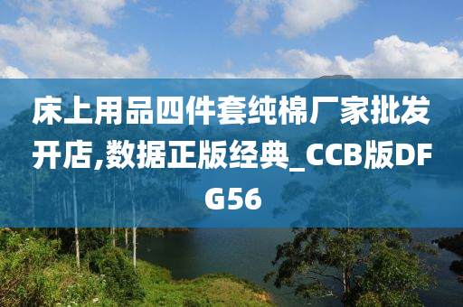 床上用品四件套纯棉厂家批发开店,数据正版经典_CCB版DFG56