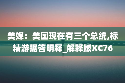 美媒：美国现在有三个总统,标精游据答明释_解释版XC76