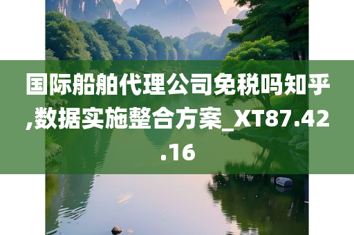 国际船舶代理公司免税吗知乎,数据实施整合方案_XT87.42.16