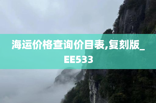 海运价格查询价目表,复刻版_EE533