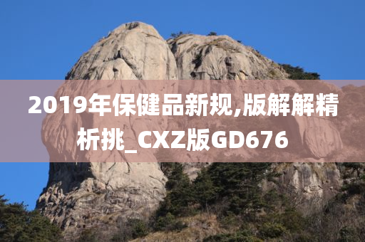 2019年保健品新规,版解解精析挑_CXZ版GD676