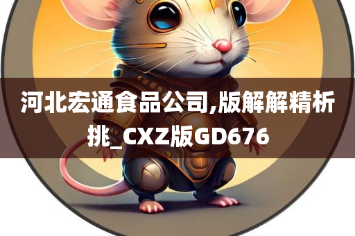 河北宏通食品公司,版解解精析挑_CXZ版GD676