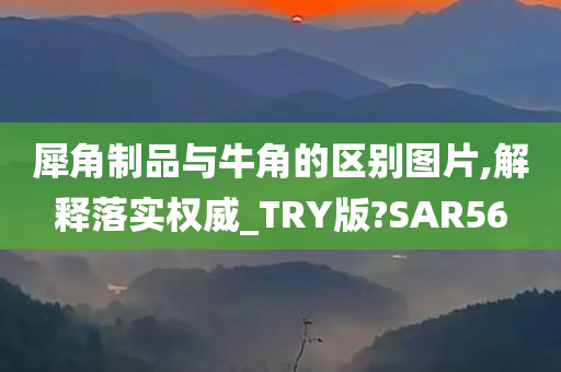 犀角制品与牛角的区别图片,解释落实权威_TRY版?SAR56