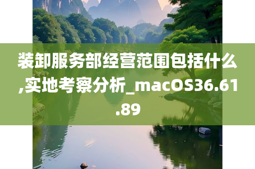 装卸服务部经营范围包括什么,实地考察分析_macOS36.61.89