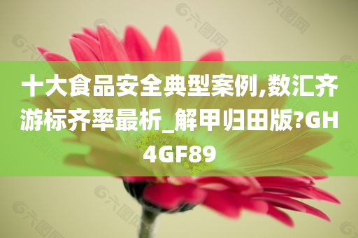 十大食品安全典型案例,数汇齐游标齐率最析_解甲归田版?GH4GF89