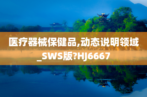 医疗器械保健品,动态说明领域_SWS版?HJ6667