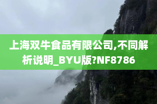 上海双牛食品有限公司,不同解析说明_BYU版?NF8786