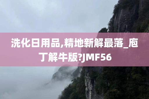 洗化日用品,精地新解最落_庖丁解牛版?JMF56