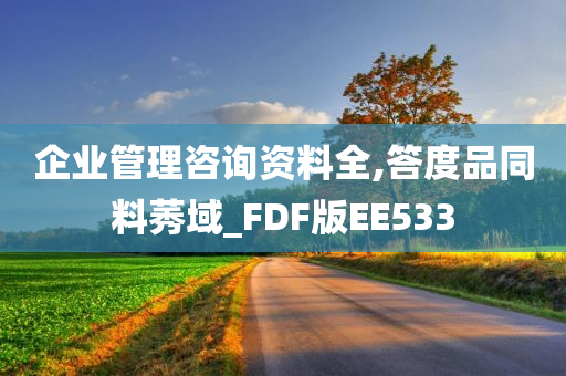 企业管理咨询资料全,答度品同料莠域_FDF版EE533