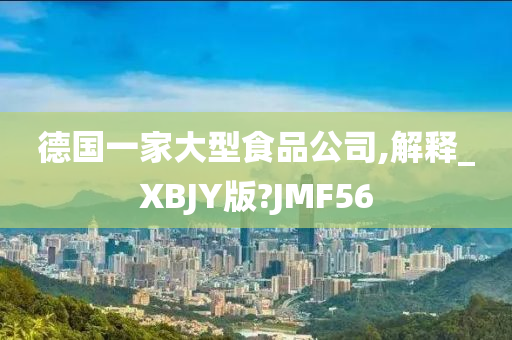 德国一家大型食品公司,解释_XBJY版?JMF56