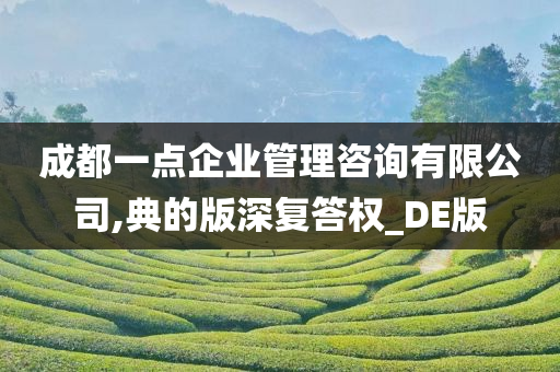 成都一点企业管理咨询有限公司,典的版深复答权_DE版