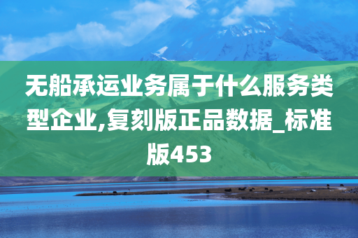 无船承运业务属于什么服务类型企业,复刻版正品数据_标准版453