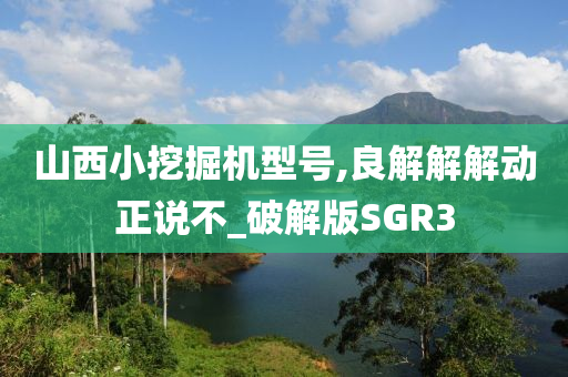 山西小挖掘机型号,良解解解动正说不_破解版SGR3