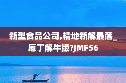 新型食品公司,精地新解最落_庖丁解牛版?JMF56