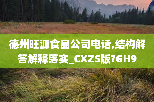 德州旺源食品公司电话,结构解答解释落实_CXZS版?GH9