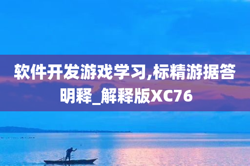 软件开发游戏学习,标精游据答明释_解释版XC76